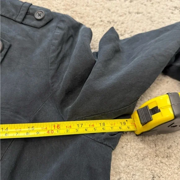 GO BY GO SILK size 6 EUC washable lux Blazer with Military Flair Dark Gray/black - Picture 12 of 14